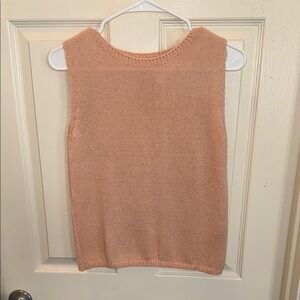Peach Sleeveless Knit Top